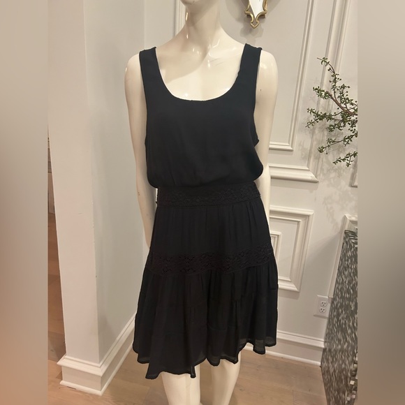 Lilly Rose Black Gauze and Crochet Trim Tiered Sundress - Picture 5 of 5